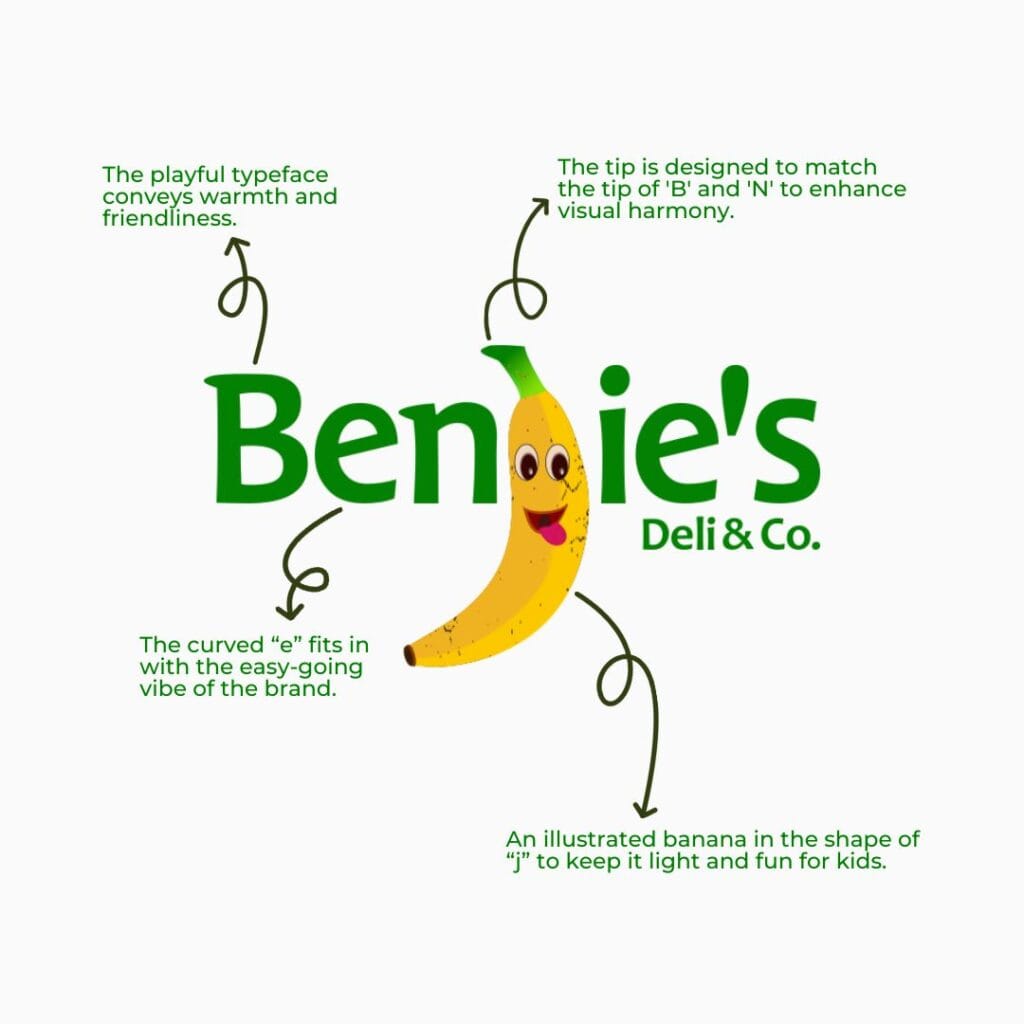 Benjie's Deli & Co. Logo Thought Process