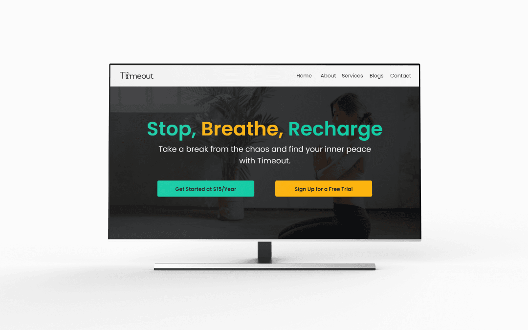 Timeout Website Mockup