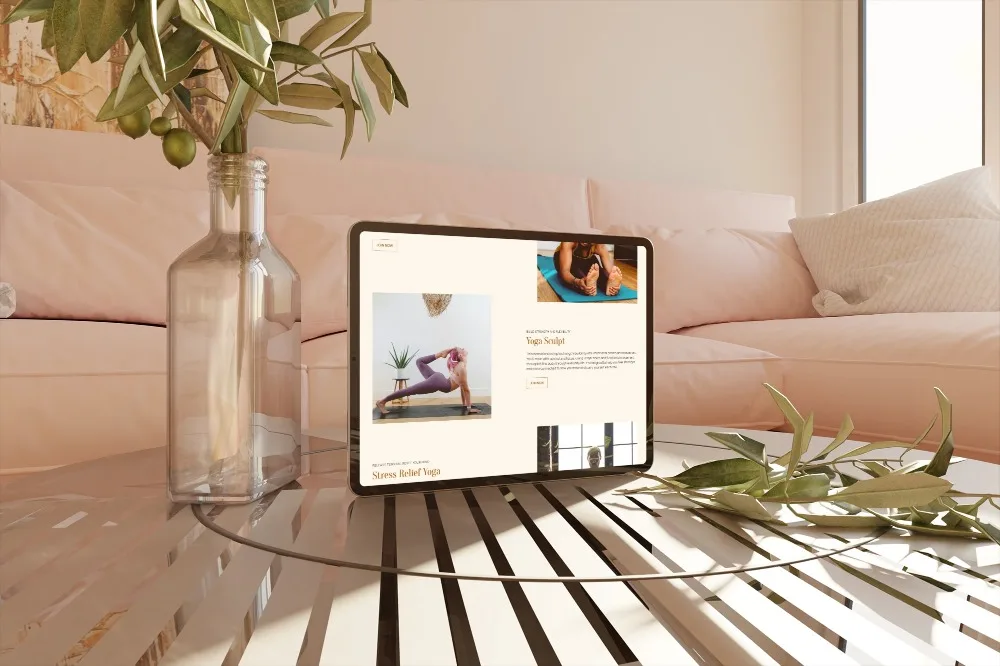 Tablet screen mockup