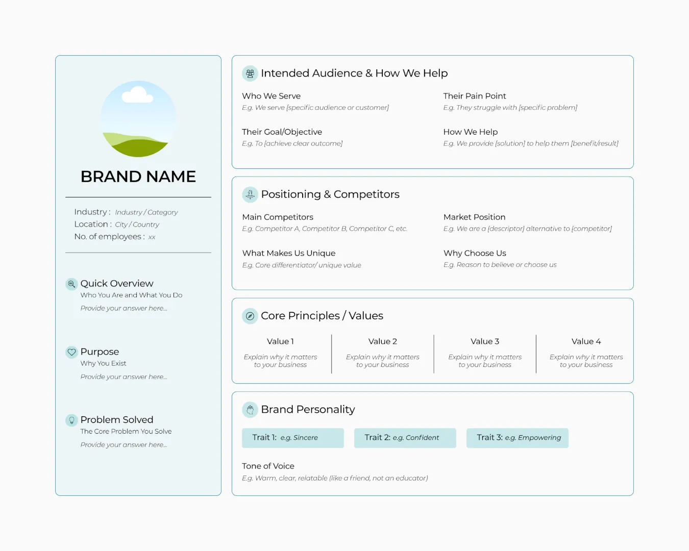 FREE Brand Brief Template