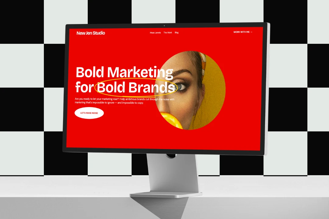 Website Display on Desktop